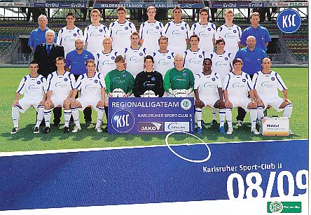 Karlsruher SC  II    2008/2009   Fußball Mannschaftskarte 
