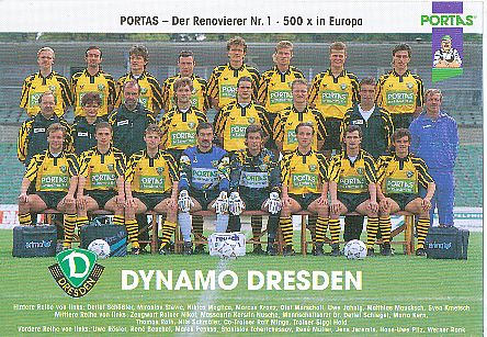 FC Dynamo Dresden   1993/1994  Fußball Mannschaftskarte 