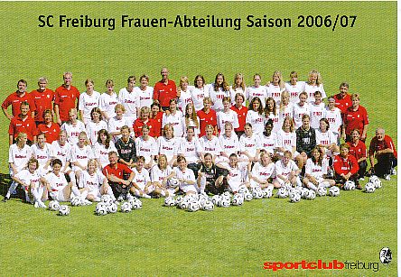 SC Freiburg  Frauen   2006/2007  Fußball Mannschaftskarte 