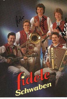 fidele Schwaben   Musikanten   Musik  Autogrammkarte  original signiert 