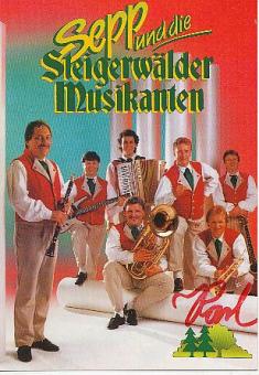 Sepp und die Steigerwälder Musikanten  Musik  Autogrammkarte  original signiert 