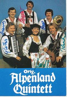 Orig. Alpenland Quintett  Musik  Autogrammkarte  original signiert 
