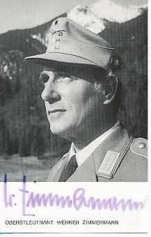 Oberstleutnant Werner Zimmermann  Musik  Autogrammkarte  original signiert 