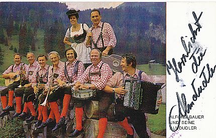 Alfons Bauer  Musik  Autogrammkarte  original signiert 