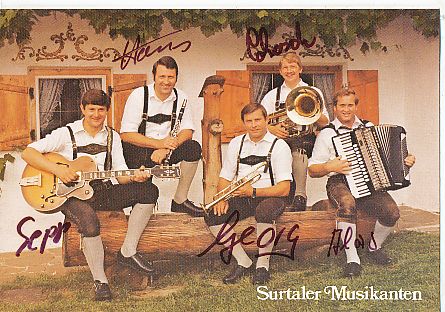 Surtaler Musikanten   Musik  Autogrammkarte  original signiert 