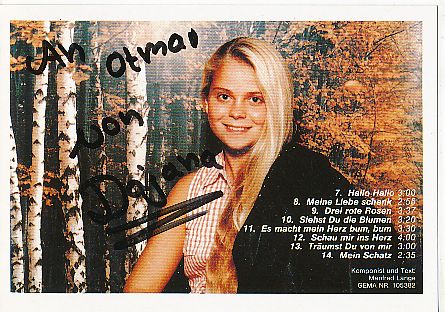 Dajana   Musik  Autogrammkarte  original signiert 