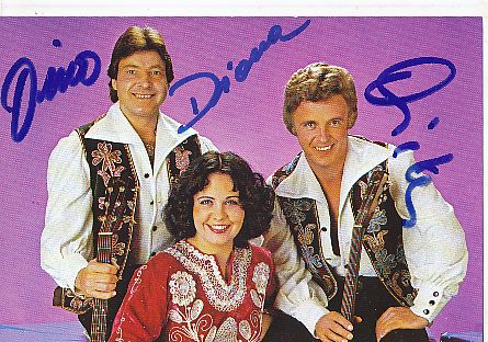 Trio Diana  Musik  Autogrammkarte  original signiert 