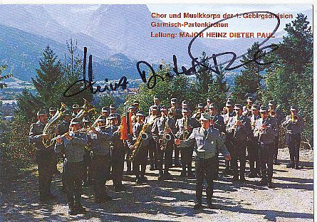 Major Heinz dieter Paul  Musik  Autogrammkarte  original signiert 