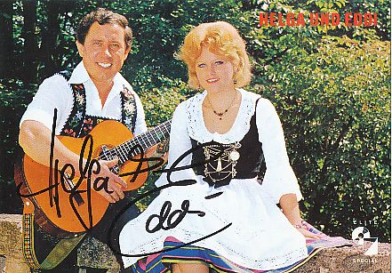 Helga & Eddi  Musik  Autogrammkarte  original signiert 