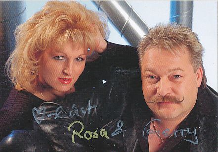 Rosa & Gerry   Musik  Autogrammkarte  original signiert 