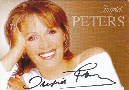 Ingrid Peters   Musik  Autogrammkarte  original signiert 