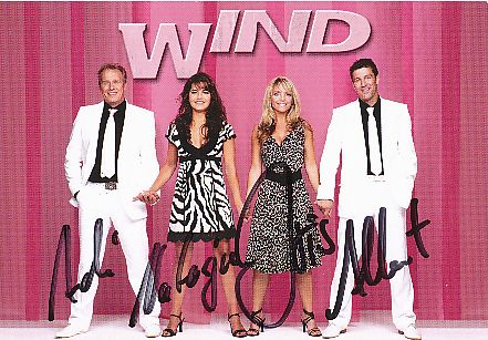 Wind   Musik  Autogrammkarte  original signiert 
