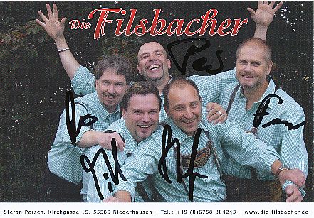 Die Filsbacher  Musik  Autogrammkarte  original signiert 