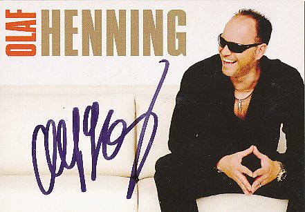 Olaf Henning  Musik  Autogrammkarte  original signiert 