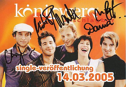 Königwerq  Musik  Autogrammkarte  original signiert 