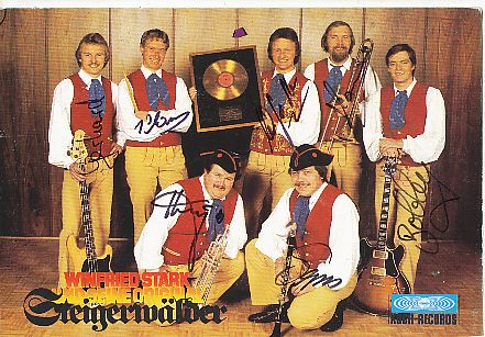 Winfried Stark und seine original Steigerwälder  Musik  Autogrammkarte  original signiert 