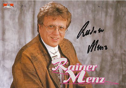 Rainer Menz   Musik  Autogrammkarte  original signiert 