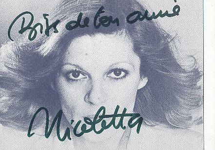 Nicoletta   Musik  Autogrammkarte  original signiert 