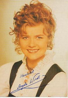 Angela Wiedl  Musik  Autogrammkarte  Druck signiert 