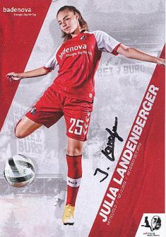 Julia Landenberger   2020/2021  SC Freiburg  Frauen Fußball Autogrammkarte original signiert 
