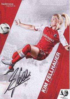 Kim Fellhauer  2020/2021  SC Freiburg  Frauen Fußball Autogrammkarte original signiert 