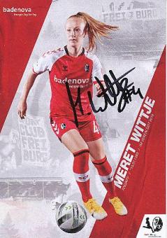 Meret Wittje  2020/2021  SC Freiburg  Frauen Fußball Autogrammkarte original signiert 