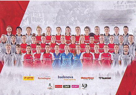 SC Freiburg  2020/2020 Frauen Fußball Mannschaftskarte 