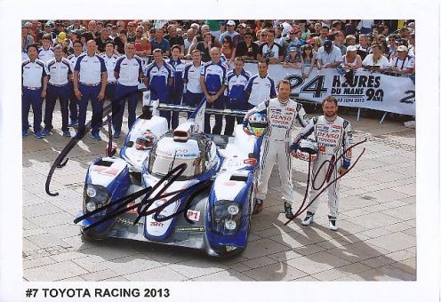 Alex Wurz & Lapierre & Kazuki Nakajima  2013  Toyota  Le Mans   Auto  Motorsport  Autogramm 13 x 18 cm Foto original signiert 