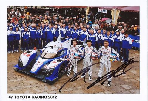 Alex Wurz & Lapierre & Kazuki Nakajima  2012  Toyota  Le Mans   Auto  Motorsport  Autogramm 13 x 18 cm Foto original signiert 