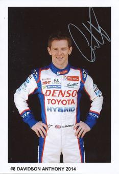 Anthony Davidson  2014  Toyota  Le Mans   Auto  Motorsport  Autogramm 13 x 18 cm Foto original signiert 