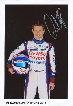 Anthony Davidson  2015  Toyota  Le Mans   Auto  Motorsport  Autogramm 13 x 18 cm Foto original signiert 