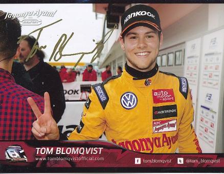 Tom Blomqvist  VW   Auto  Motorsport  Autogramm 13 x 18 cm Foto original signiert 