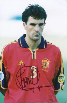 Agustin Aranzabal  Spanien  WM 1998  Fußball Autogramm Foto original signiert 