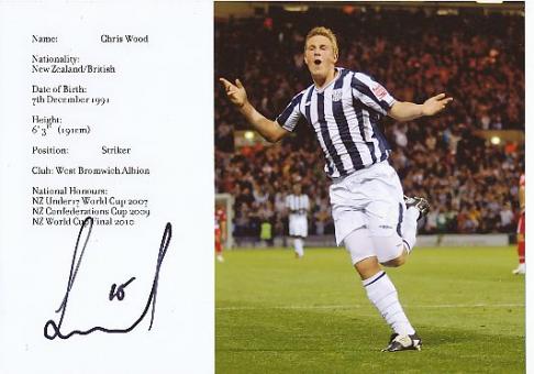 Chris Wood  West Bromwich Albion  Fußball Autogramm Foto original signiert 