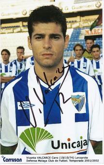 Vicente Valcarce  FC Malaga  Fußball Autogramm Foto original signiert 