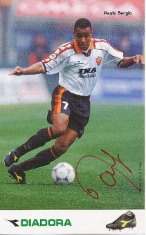 Paulo Sergio  AS Rom  Fußball Autogrammkarte  original signiert 
