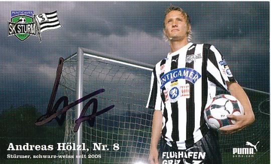 Andreas Hölzl  SK Sturm Graz  Fußball Autogrammkarte  original signiert 