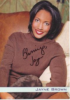 Jayne Brown  QVC  TV Sender   Autogrammkarte original signiert 