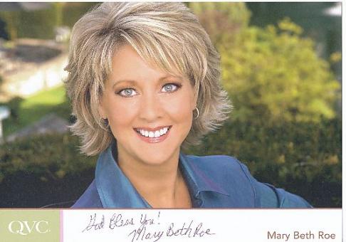 Mary Beth Roe  QVC  TV Sender   Autogrammkarte original signiert 