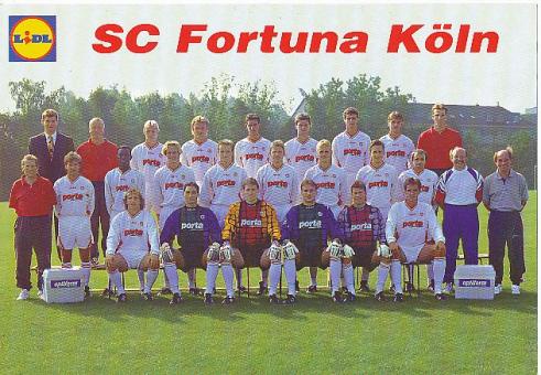 SC Fortuna Köln  Fußball Mannschaftskarte nicht signiert 