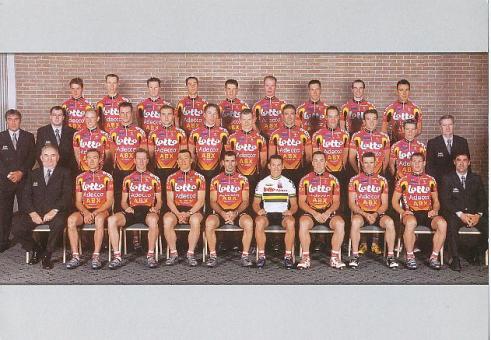 Team Lotto  2002  Radsport  Team Mannschaftskarte nicht signiert 