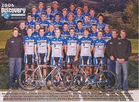Team Discovery  2006  Radsport  Team Mannschaftskarte nicht signiert 