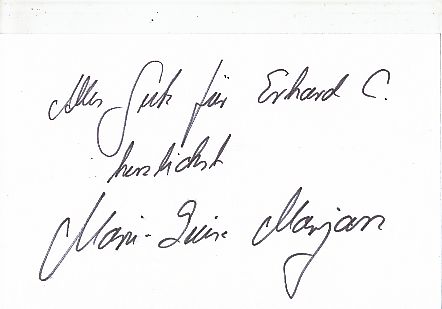 Marie Luise Marjan  TV  Autogramm Karte original signiert 