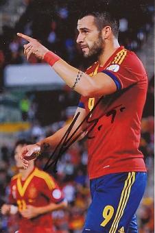 Alvaro Negredo   Spanien  Fußball Autogramm Foto original signiert 
