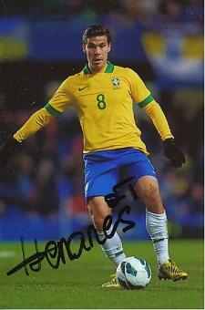 Hernanes  Brasilien   Fußball Autogramm Foto original signiert 