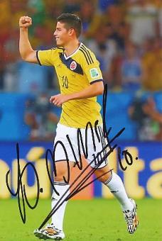 James Rodriguez  Kolumbien  Fußball Autogramm Foto original signiert 