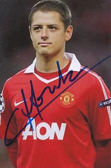 Javier Hernandez  Machester United  Fußball Autogramm Foto original signiert 