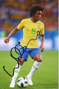 Willian   Brasilien  Fußball Autogramm Foto original signiert 