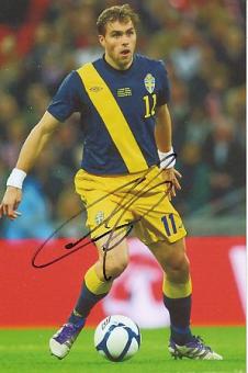 Johan Elmander  Schweden  Fußball Autogramm Foto original signiert 
