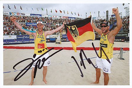 Julius Brinck & Jonas Reckermann  Beach Volleyball Autogramm Foto original signiert 